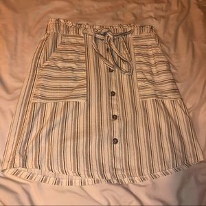 White striped skirt